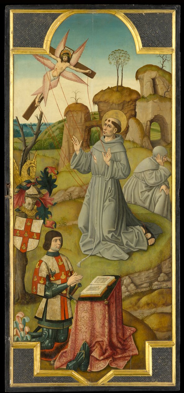 St. Francis Receiving the Stigmata; (verso) Christ in the Garden of Gethsemane, circa 1470 by School of Amiens