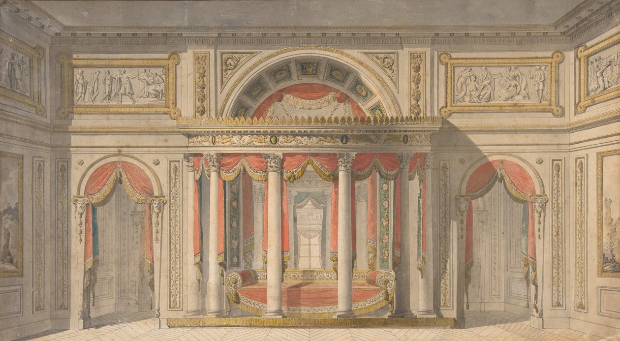 Design for a Bedroom by School of Charles Percier