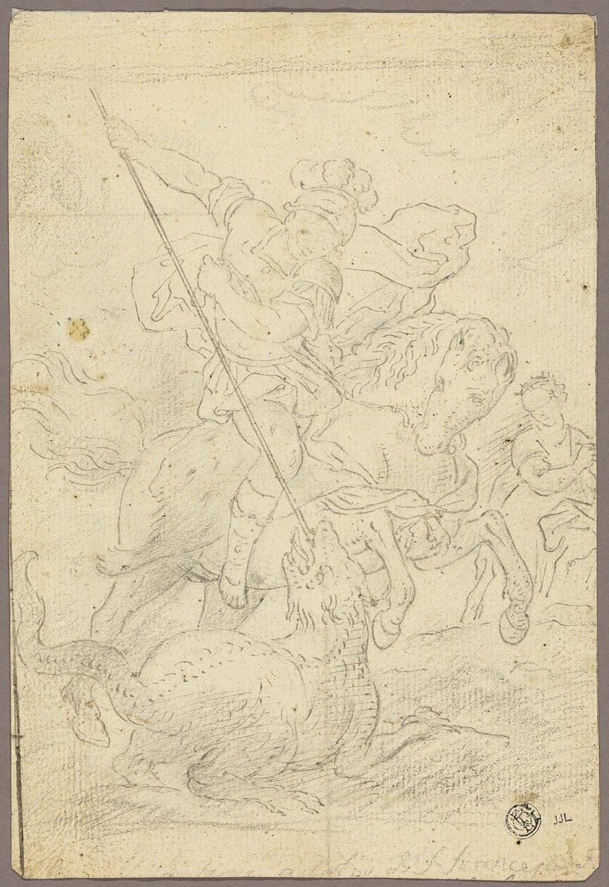 St. George and the Dragon by School of Raphael