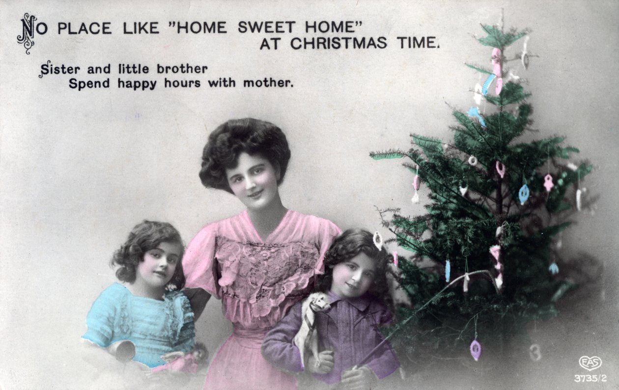 No Place like Home Sweet Home at Christmas Time, Greetings Card by Schwerdffeger and Co