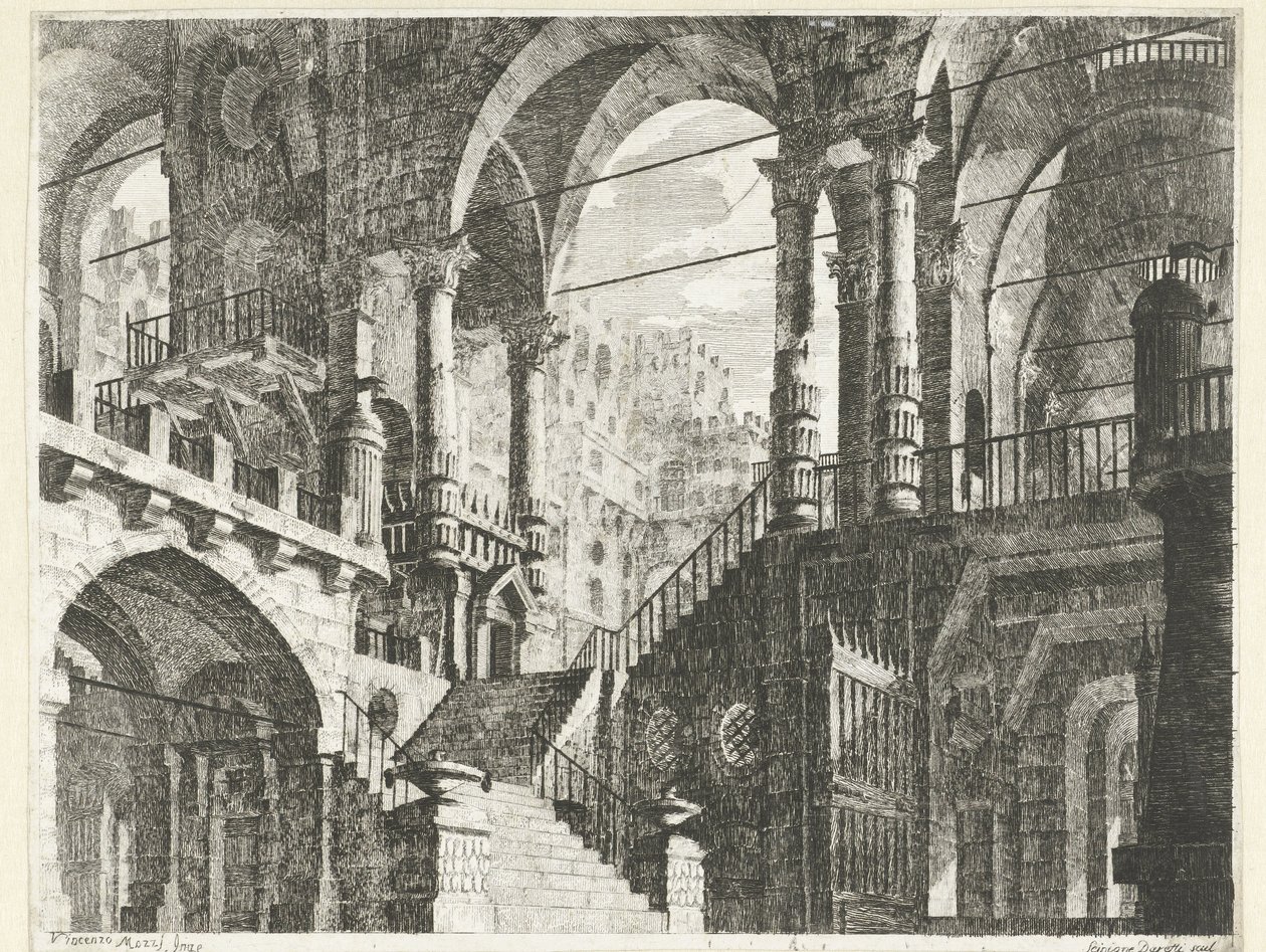 Building with Arches and Columns by Scipione Daretti