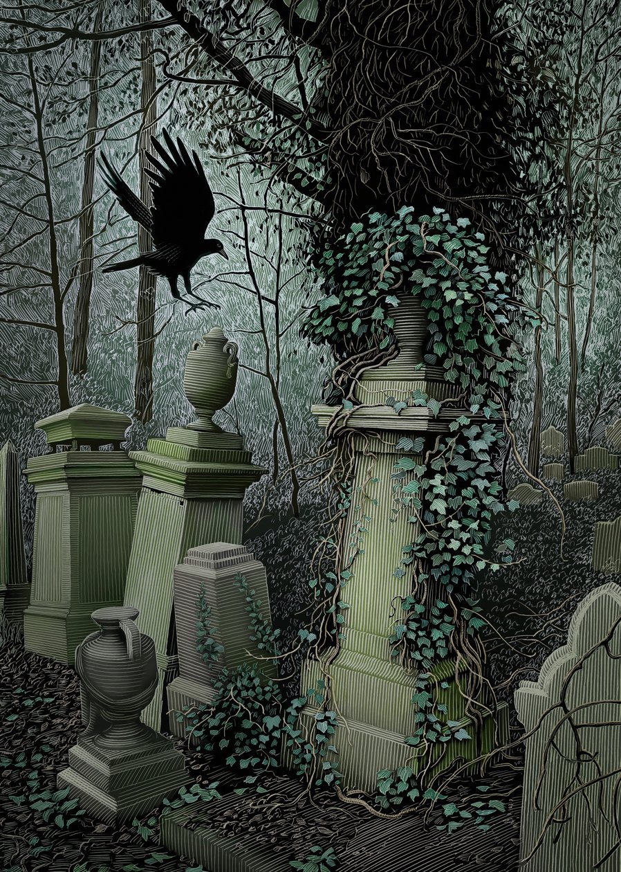 Highgate Cemetery by Scott McKowen