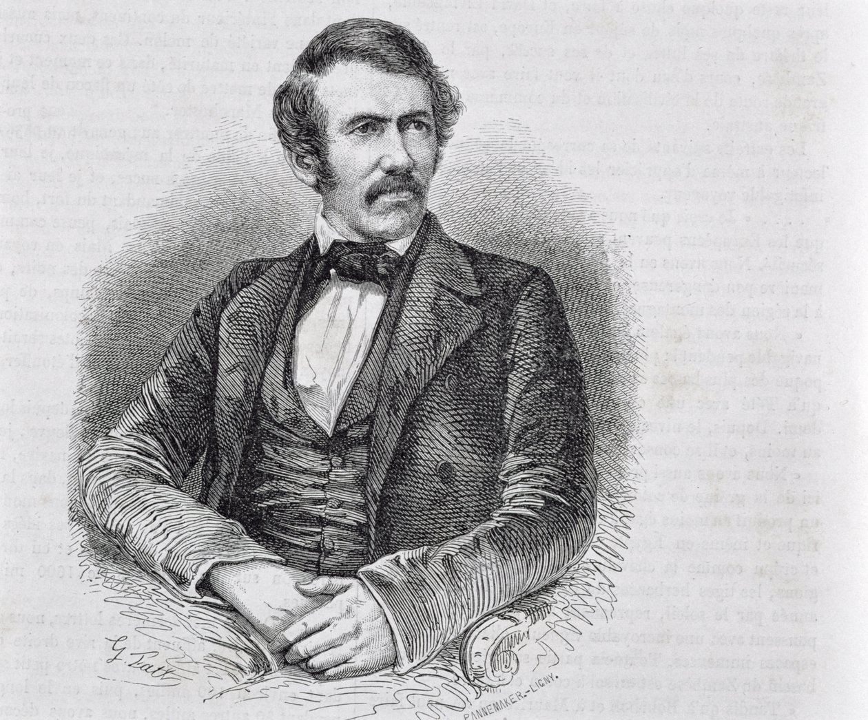 David Livingstone, engraved by S. Pannemaker by Scottish School