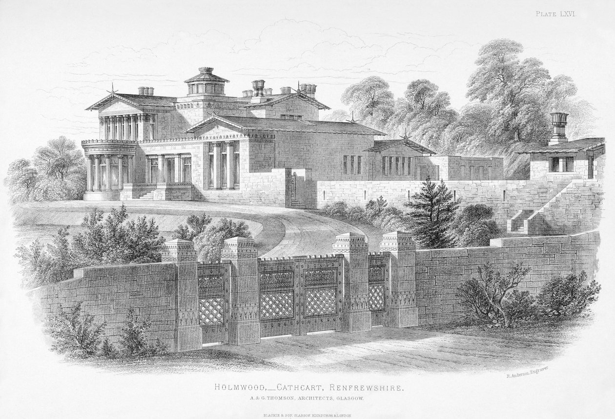 Exterior view of Holmwood, Glasgow by Scottish School