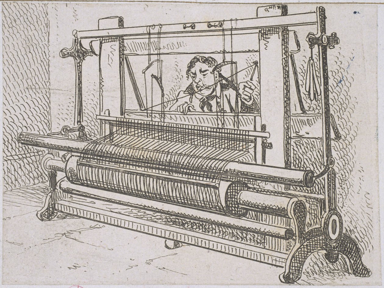 Image of a Man at a Loom, from A Statistical Account of the Barony Parish of Glasgow by James Hopkirk, 1827 by Scottish School