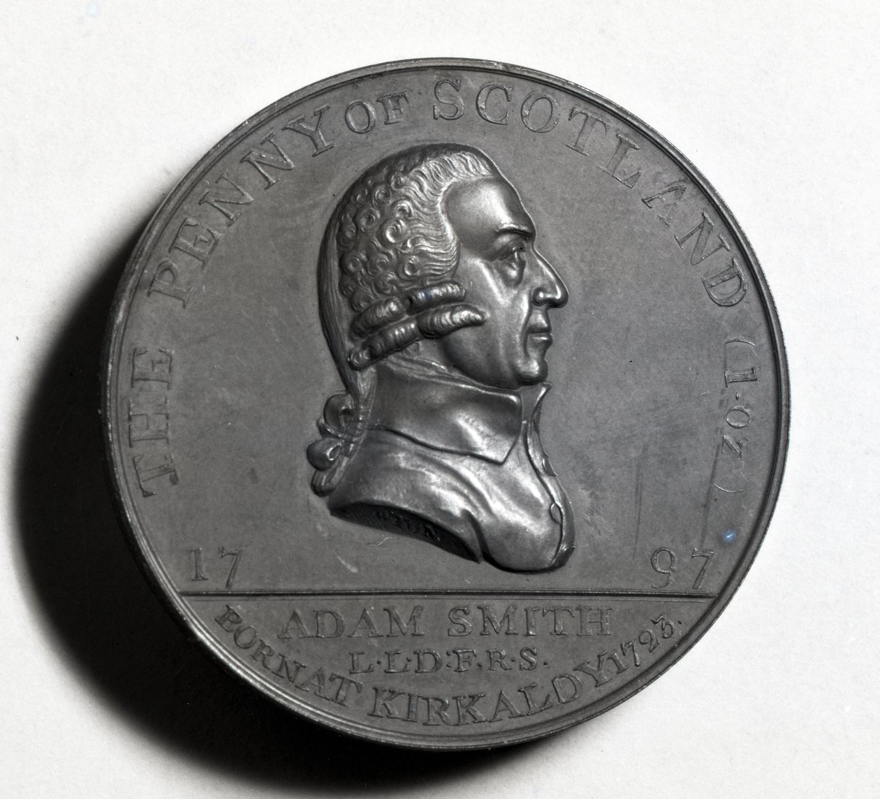 Scottish Penny commemorating Adam Smith (obverse), 1797 by Scottish School