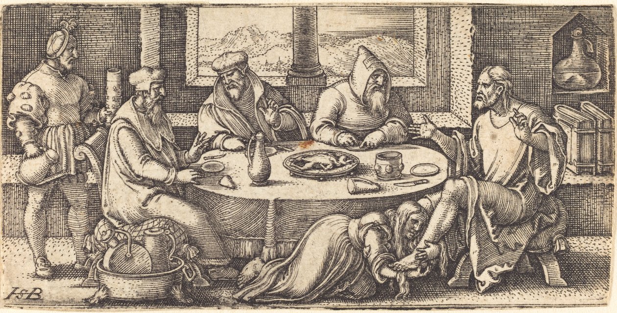 Christ in the House of Simon the Pharisee by Sebald Beham