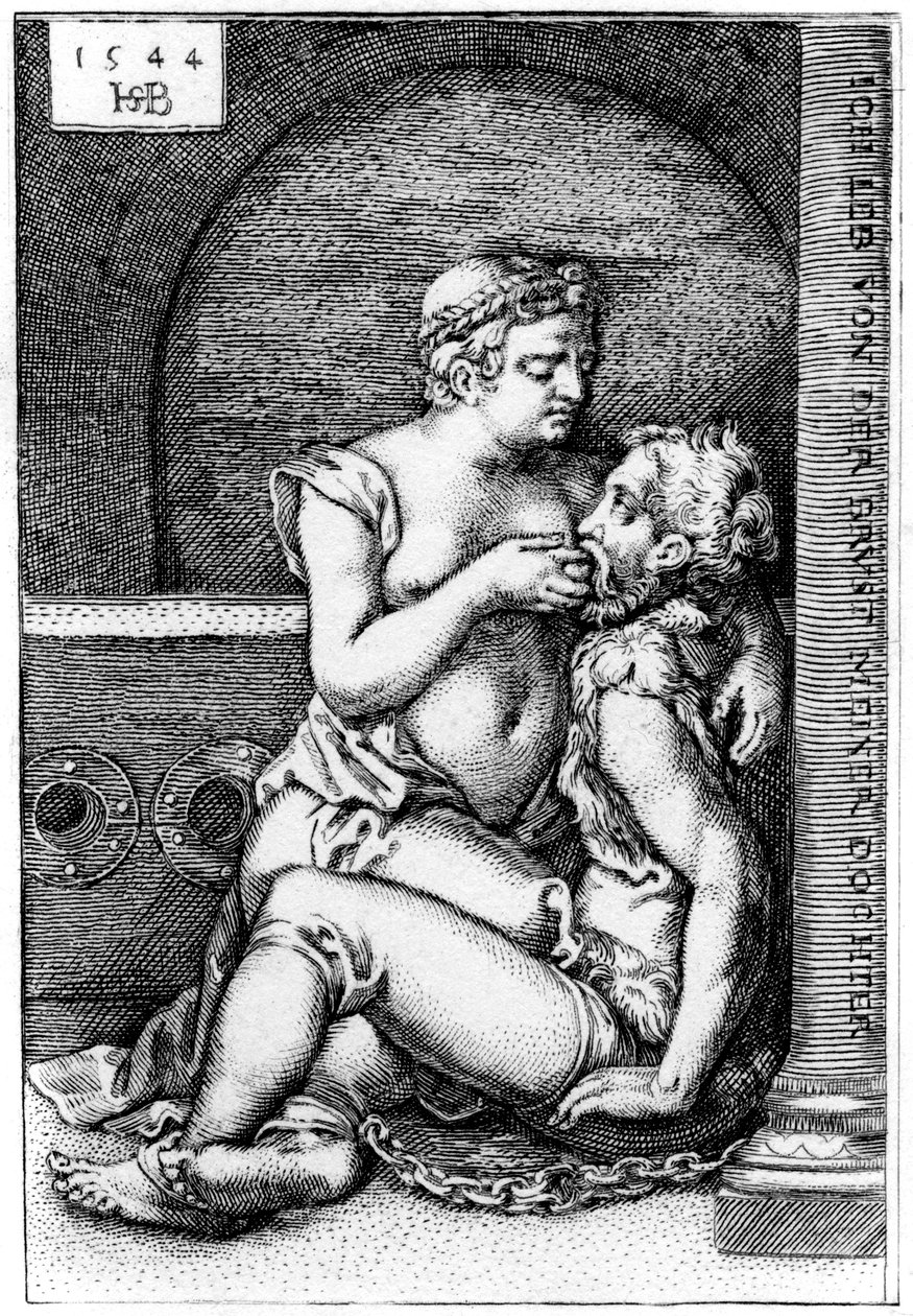 Cimon and Pero by Sebald Beham