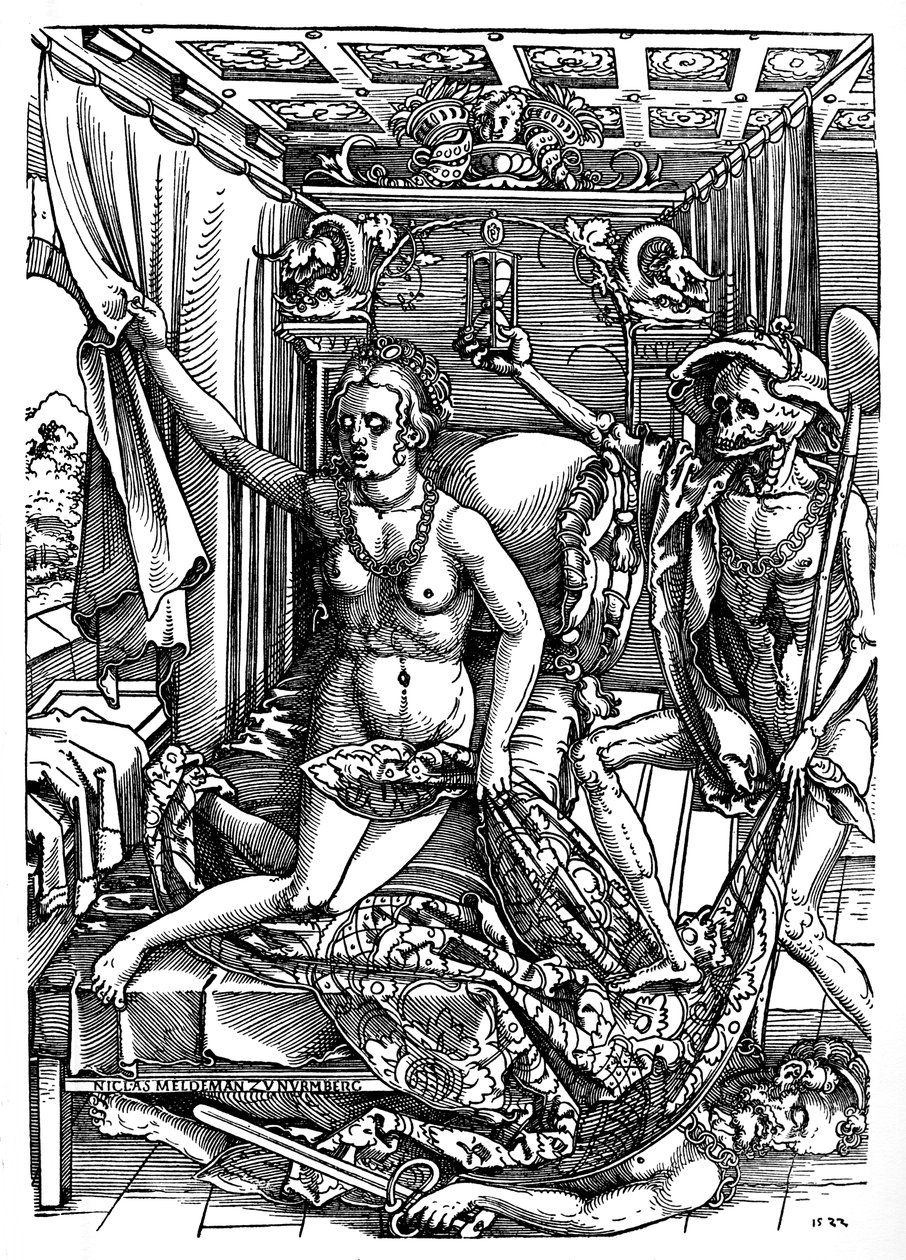 Death and the Courtesan Signed by the Wood-Engraver, 1903 by Sebald Beham