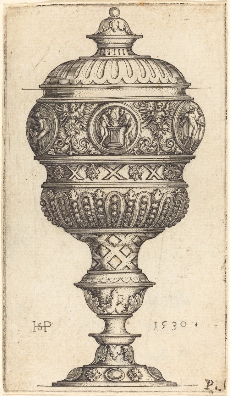 Double Goblet with Round Medallions by Sebald Beham