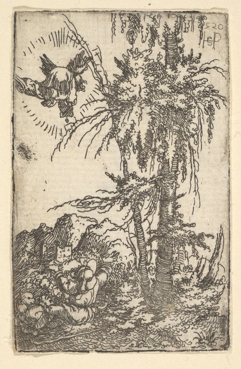 Joachim Receiving the Promise of the Birth of the Virgin by Sebald Beham