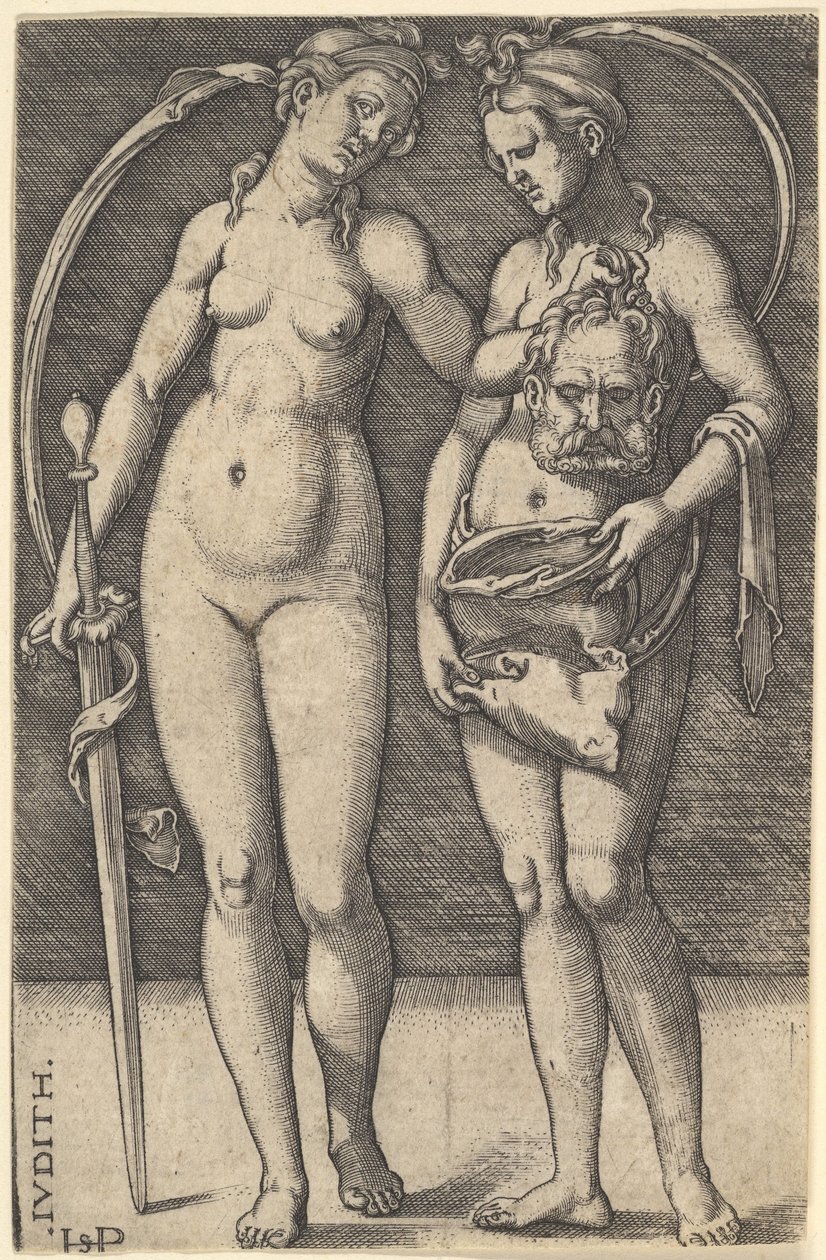Judith Standing to Right and Holding the Head of Holofernes by Sebald Beham
