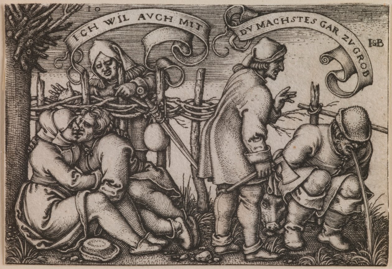 Peasants behind the Hedge from the Series 