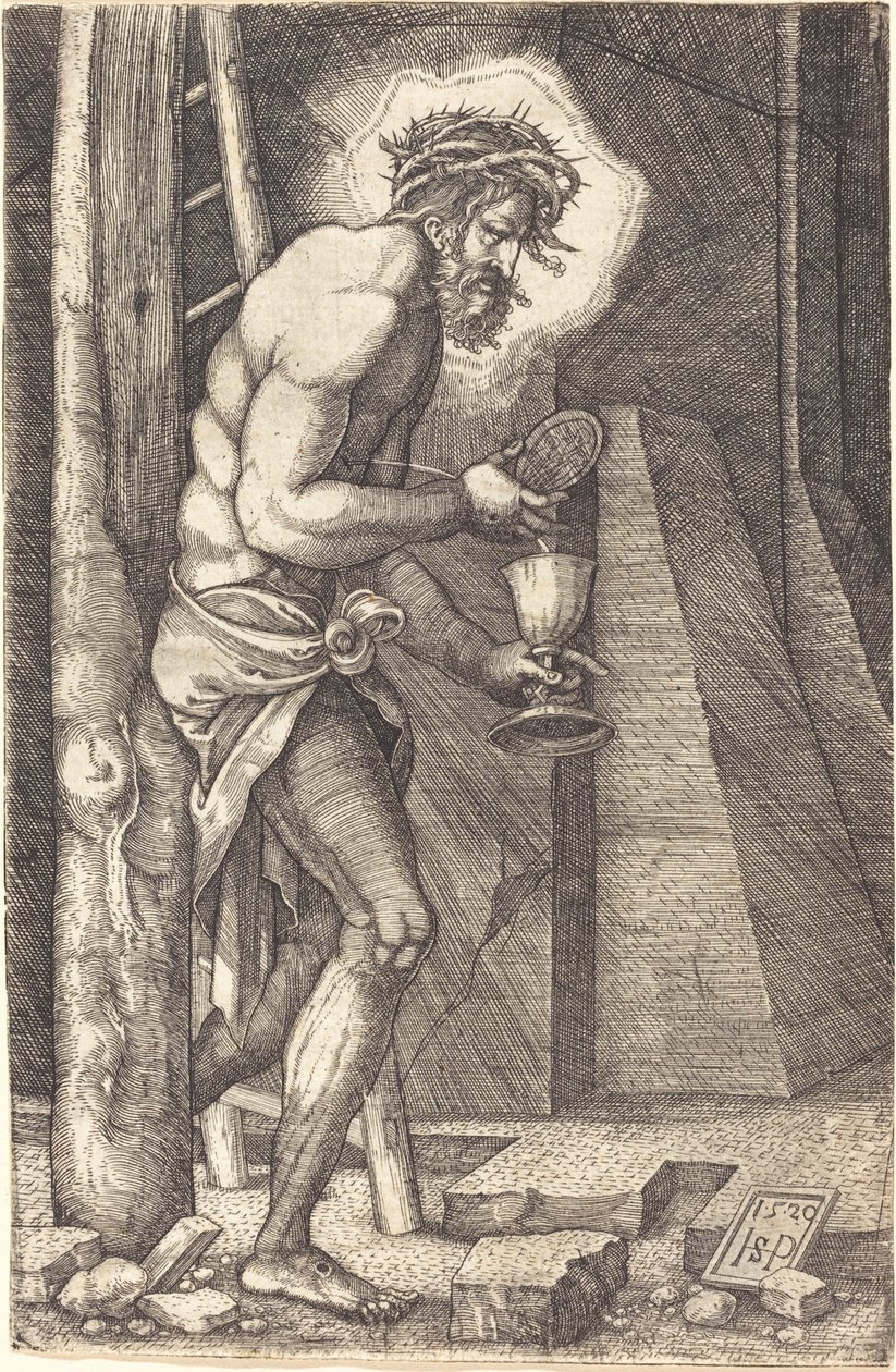 The Man of Sorrows at the Foot of the Cross by Sebald Beham