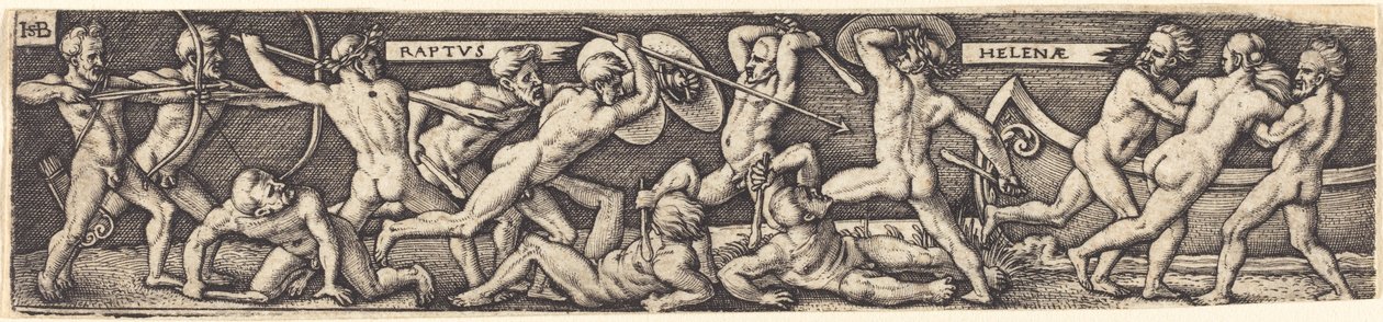 The Rape of Helena by Sebald Beham