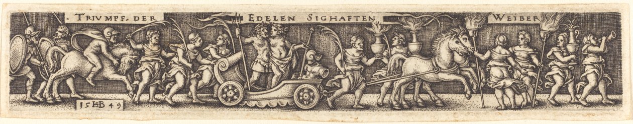Triumphal Procession of the Noble Glorious Women by Sebald Beham