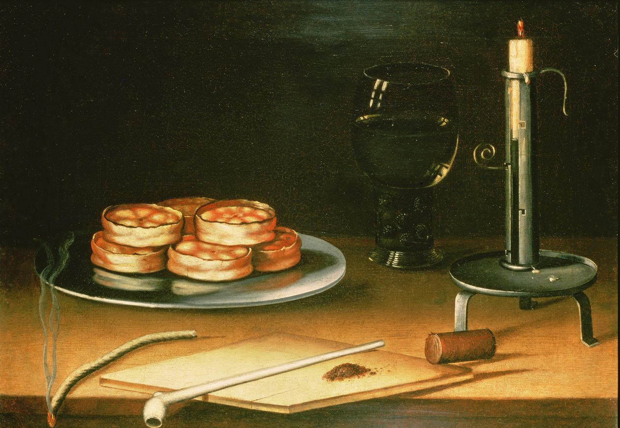 Still Life with Tarts by Sebastian Stoskopff