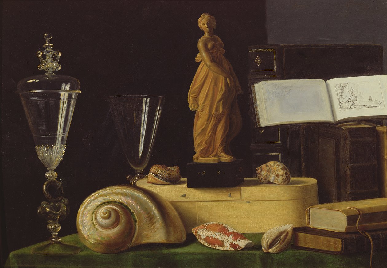 Still Life with a Statuette and Shells, c.1630 by Sebastian Stoskopff