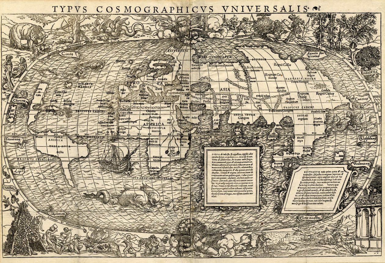 Typus Cosmographicus Universalis, c.1532 by Sebastian & Holbein Hans the Younger Münster