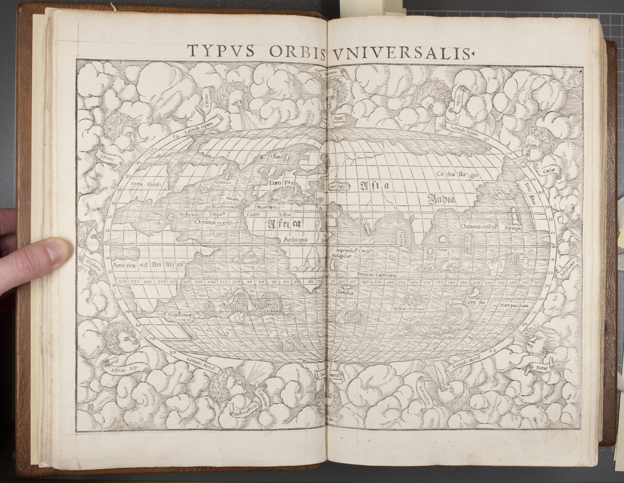 Globe, from Cosmographia, 1544 by Sebastian Munster