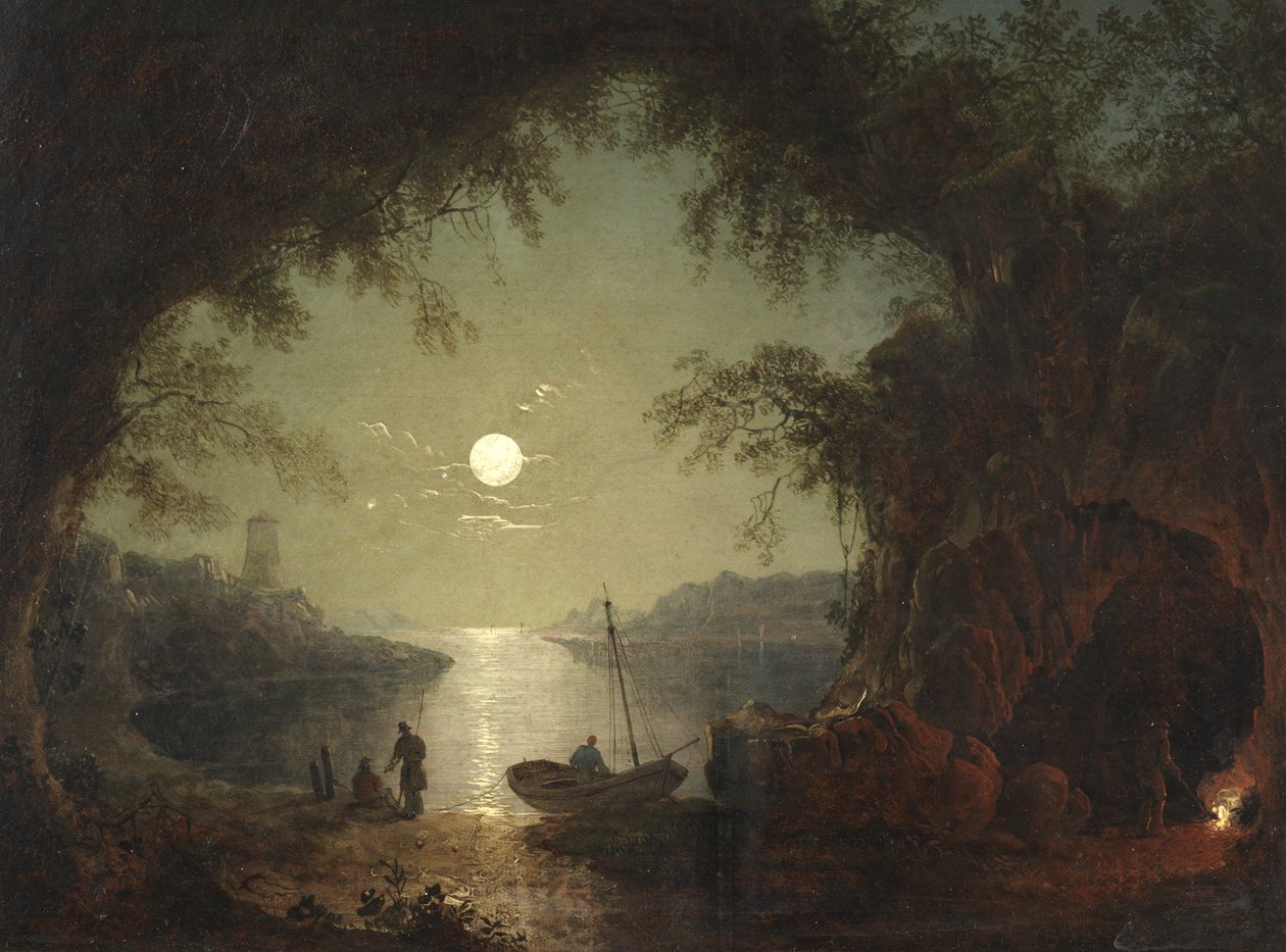 A Moonlit Cove by Sebastian Pether