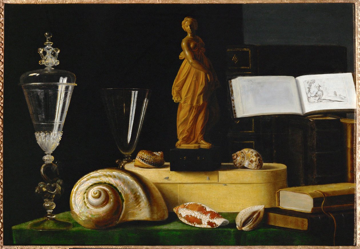 Still Life with Statue and Shells by Sebastian Stoskopff