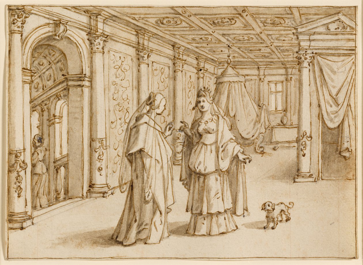 Anna and Dido Discuss Aeneas by Sebastian Vrancx