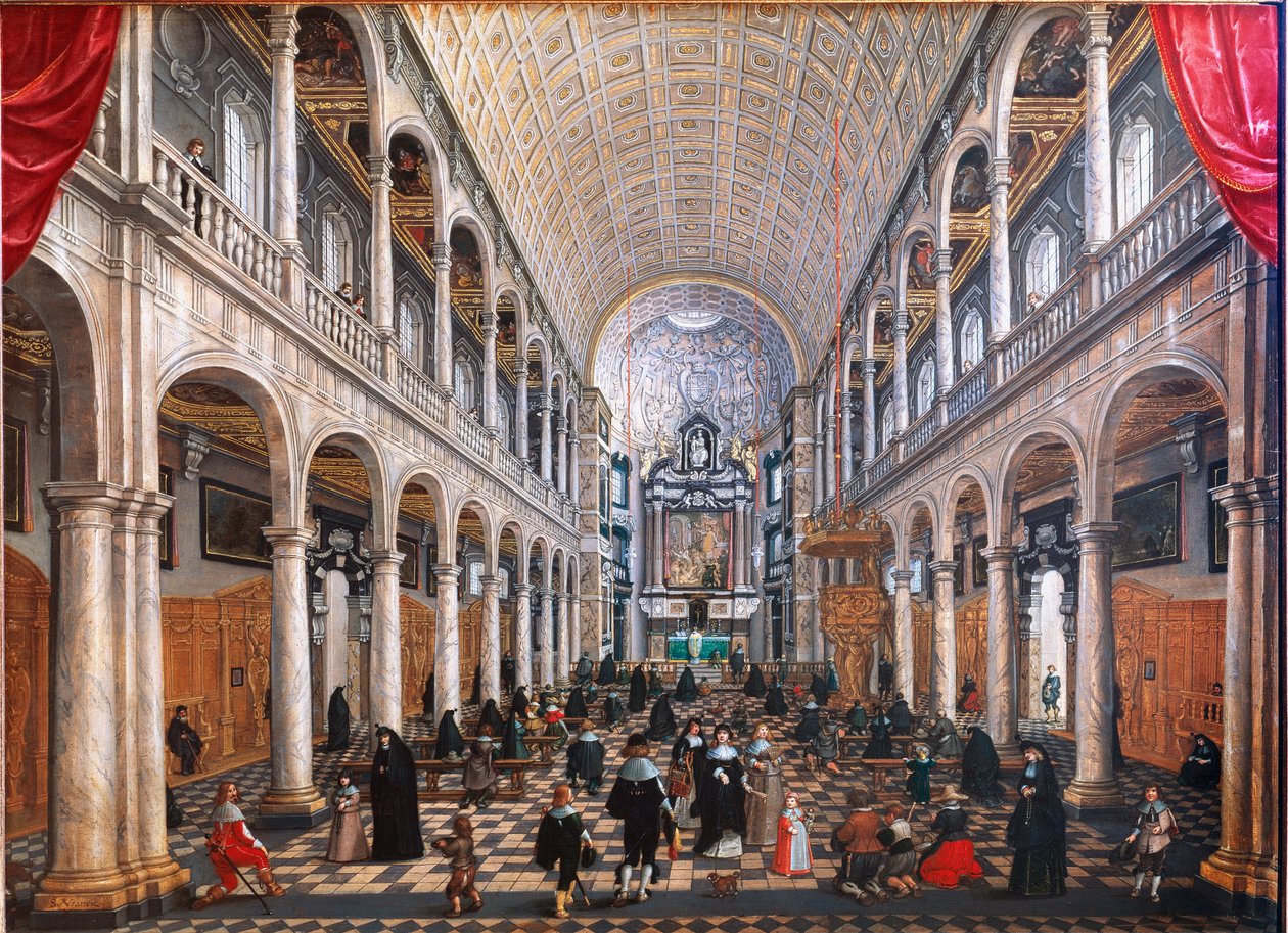 View of the Interior of the Church of the Jesuits in Antwerp