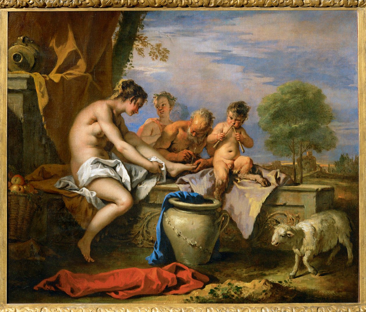 Nymph and Satyrs by Sebastiano (attr. to) Ricci