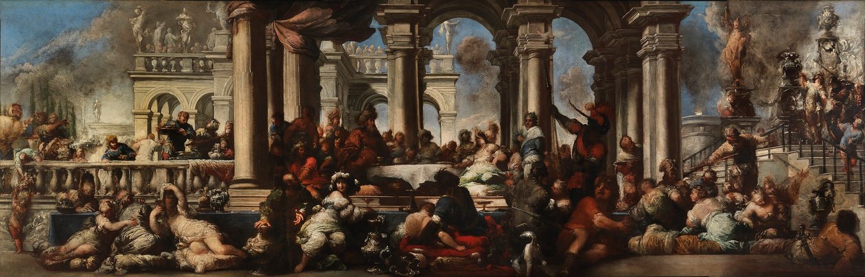 The Banquet of Cleopatra by Sebastiano Mazzoni