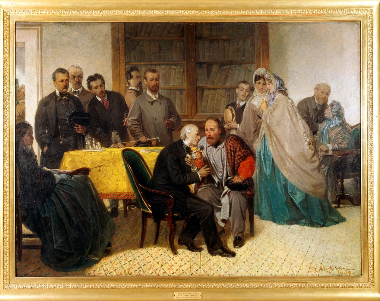 The meeting of Giuseppe Garibaldi and Alessandro Manzoni by Sebastiano de Albertis