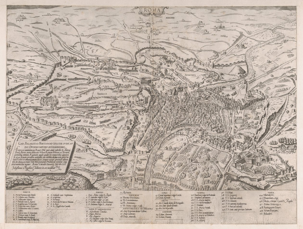 Speculum Romanae Magnificentiae: View of Rome from the North by Sebastiano di Re