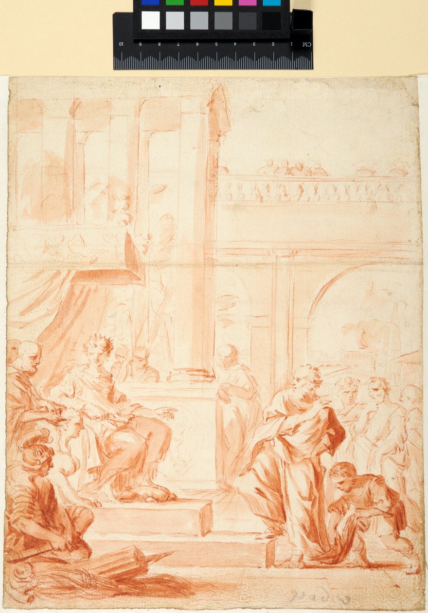 Prophet Conversing with the Sphinx in the Presence of a Roman Prince by Sébastien Bourdon