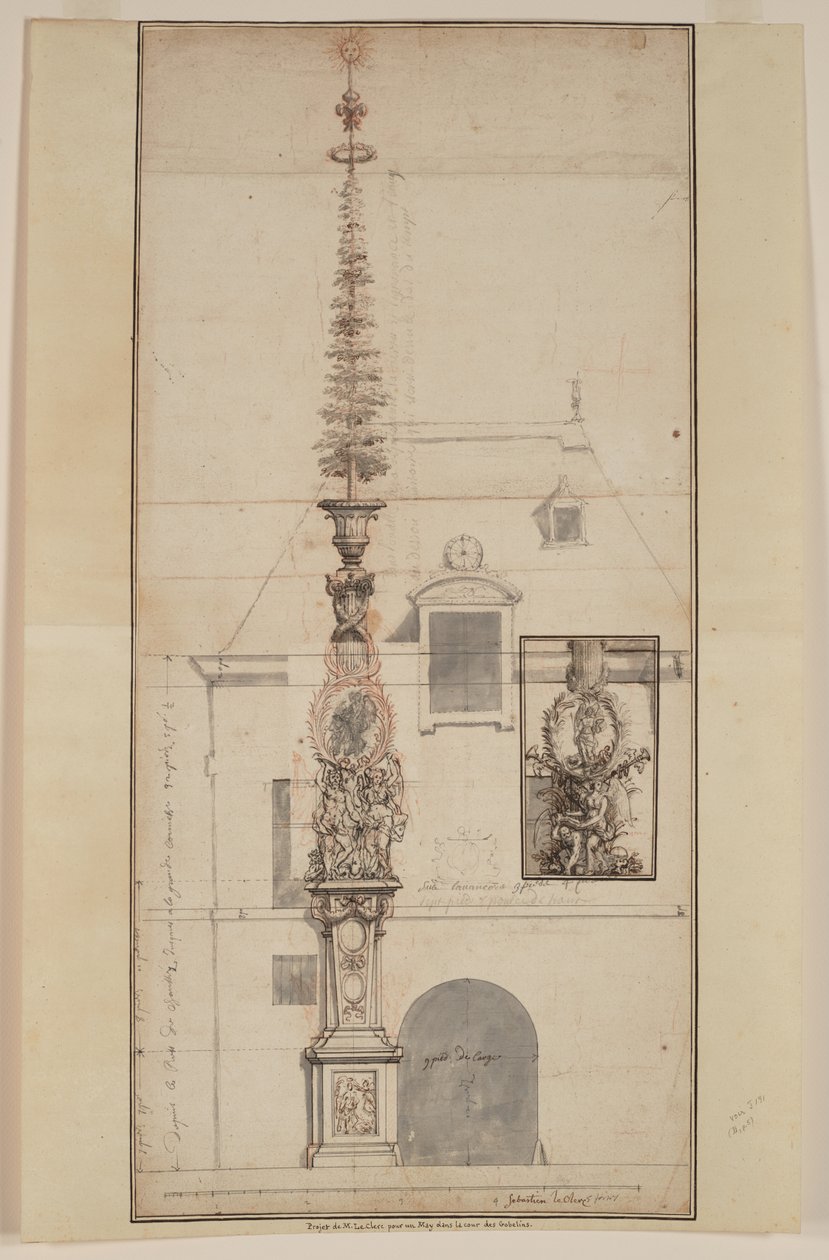 Project of May of the Gobelins permanent (recto) by Sebastien I Le Clerc