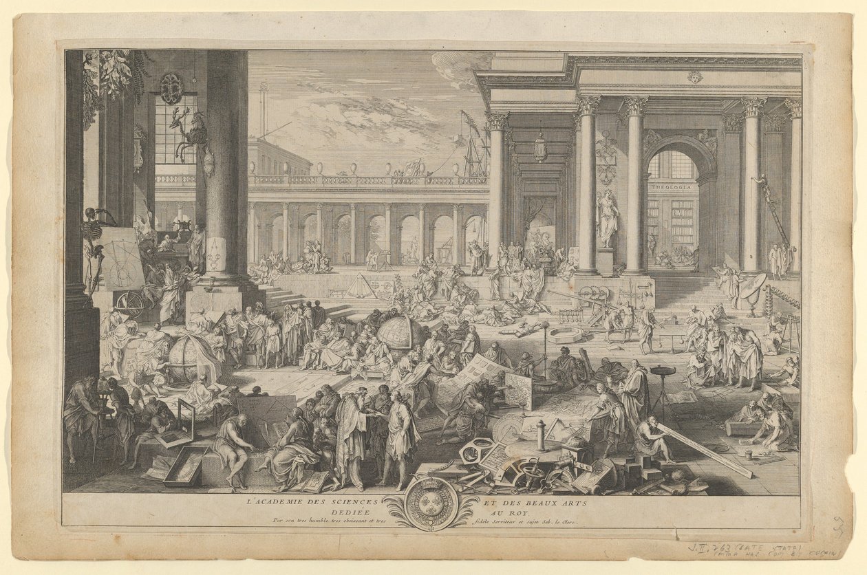 The Academy of Sciences and Fine Arts by Sebastien the Elder Leclerc