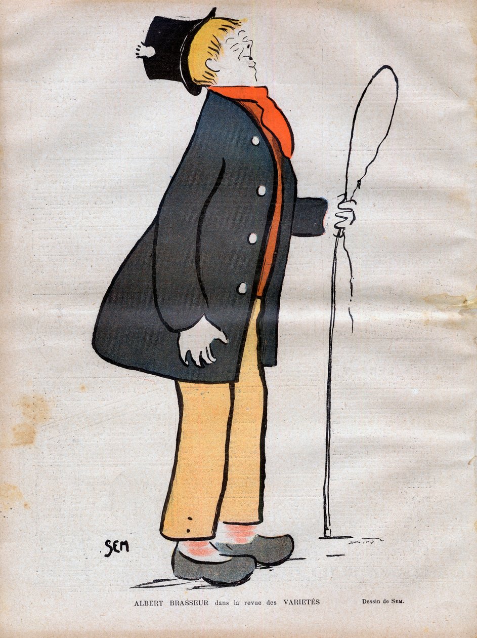 Albert Jules Dumont, Actor - Caricature by SEM in 
