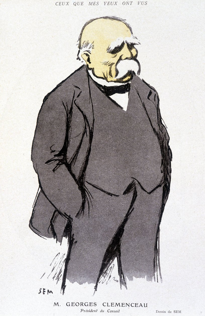 Portrait of Georges Clémenceau - by Sem, in 
