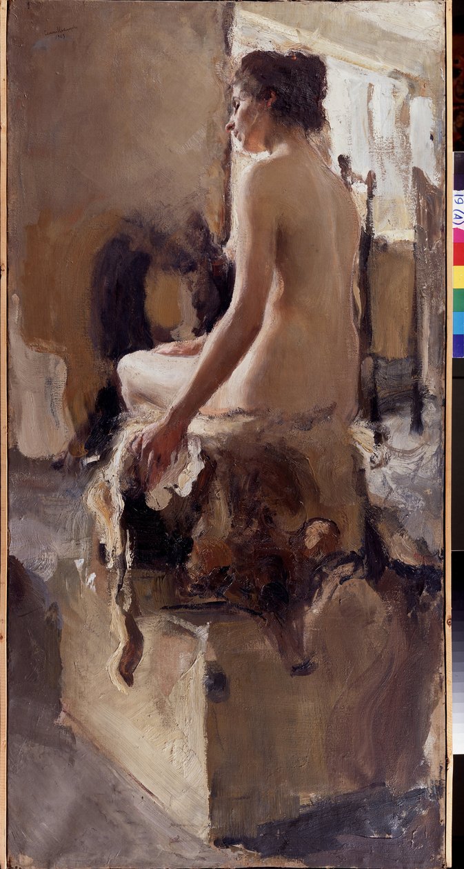 A Nude by Semen Gavriilovich Nikiforov