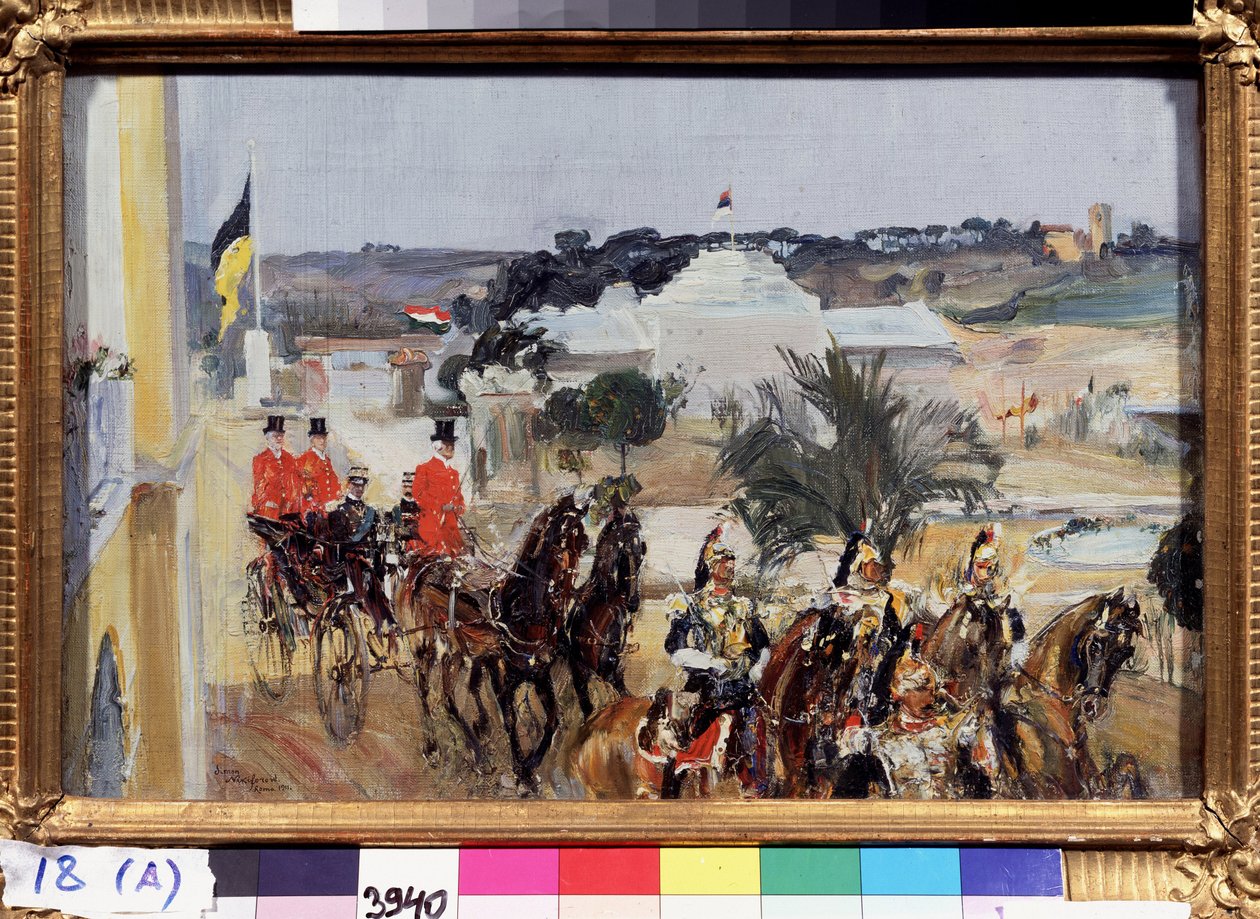 Victor Emmanuel III, King of Italy Visiting the 1911 Rome International Exhibition by Semen Gavriilovich Nikiforov