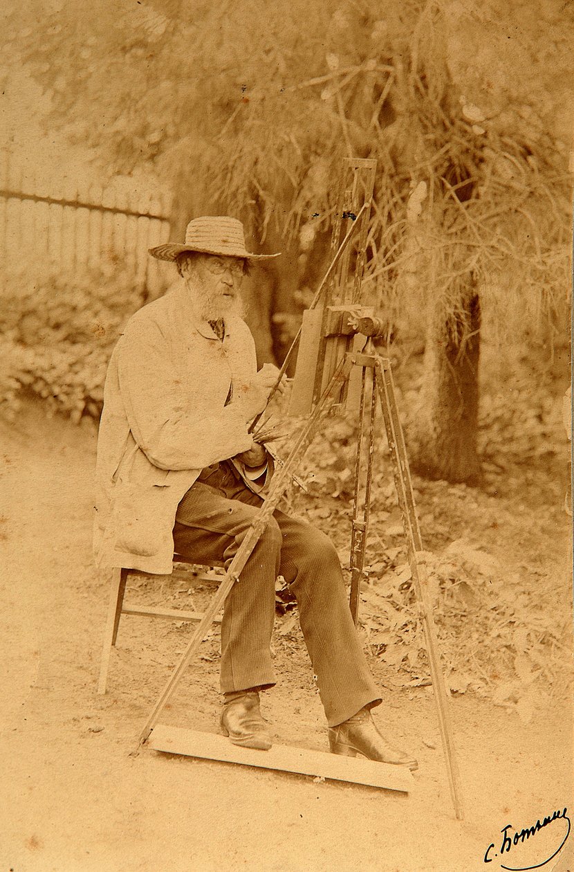 Portrait of Yakov Petrovich Polonsky at the Easel by Sergei Dmitrievich Botkin