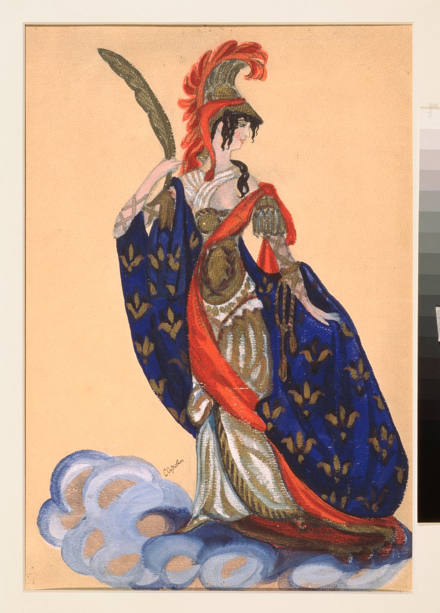 Costume Design for the Theatre Play Triumph of the States by A Bobrishchev-Pushkin by Sergei Yurevich Sudeikin