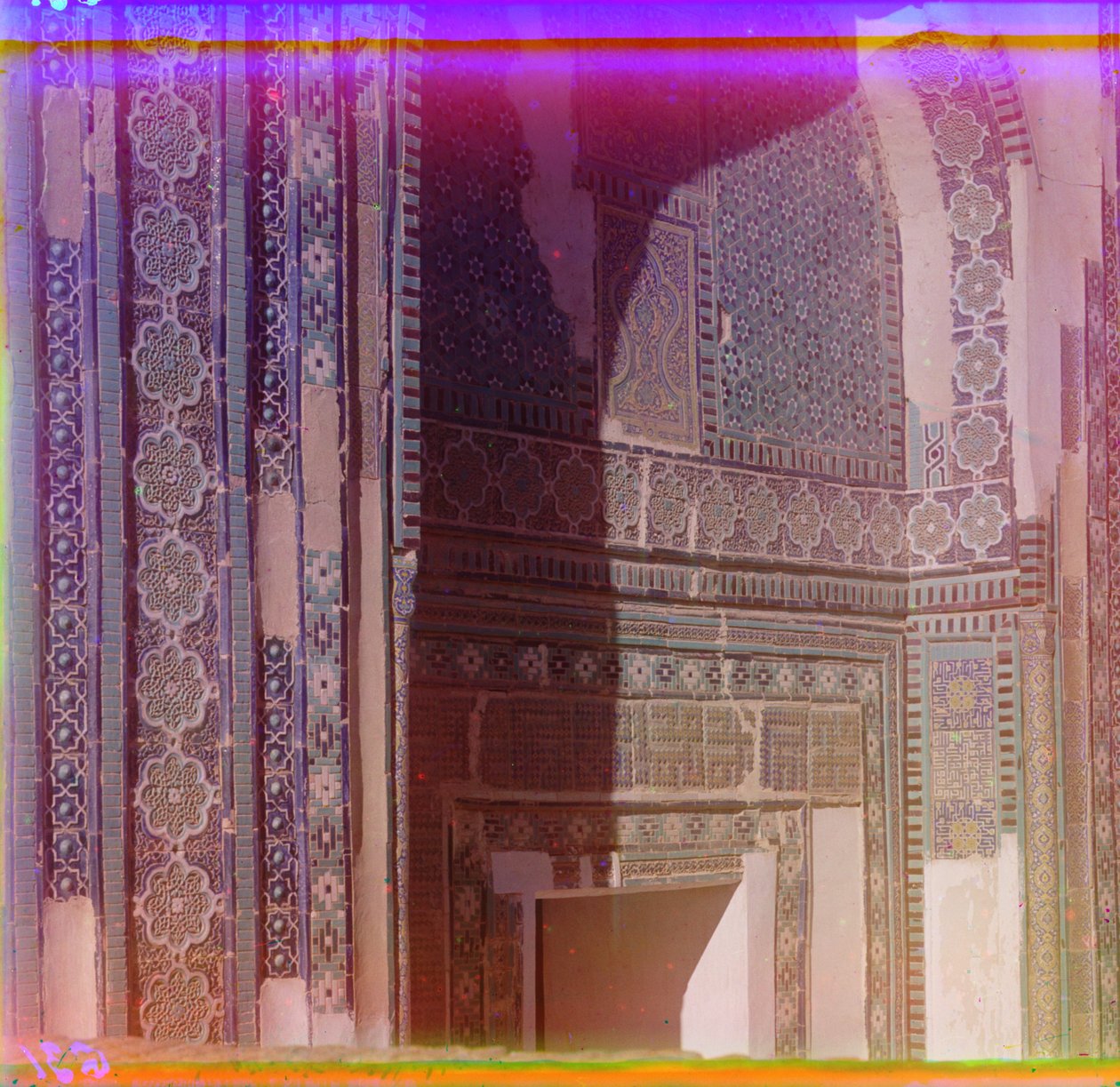 Decoration on Amirzadeh Mausoleum, Samarkand by Sergey Prokudin Gorsky