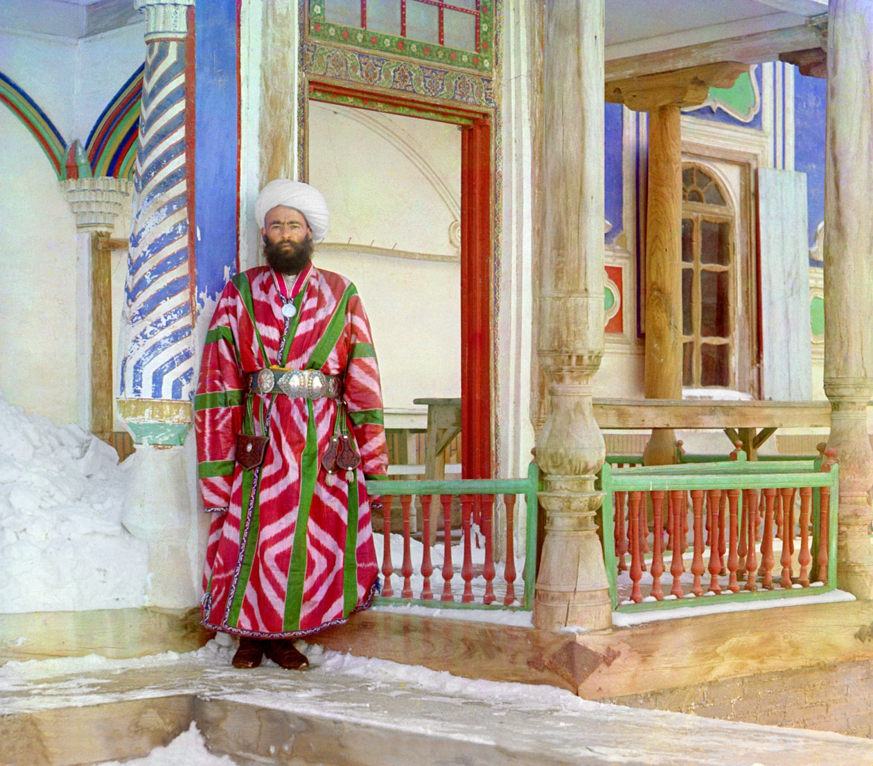 A Minister of the Emirate of Bukhara in Formal Dress, c. 1910 by Sergey Prokudin Gorsky