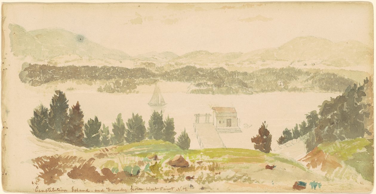 Constitution Island and Foundry from West Point, New York by Seth Eastman