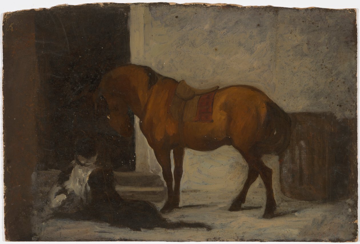 Horse and Two Dogs by Severin Falkman