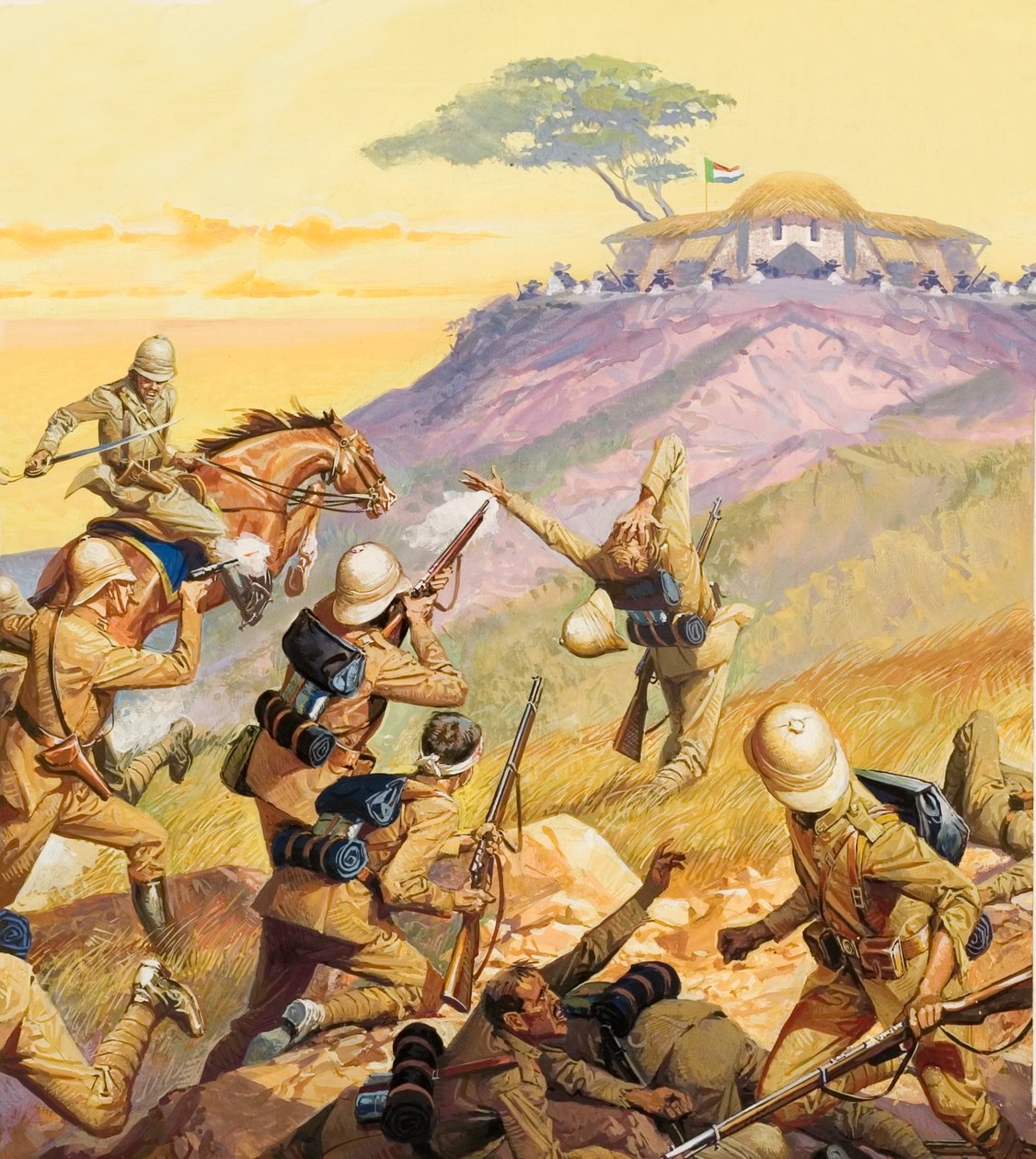 British Soldiers Attacking a Boer Position by Severino Baraldi