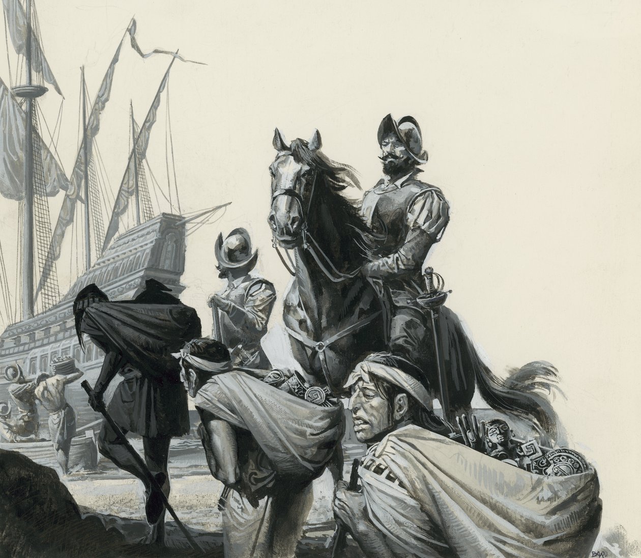 Francisco Pizarro and His Conquistadors by Severino Baraldi