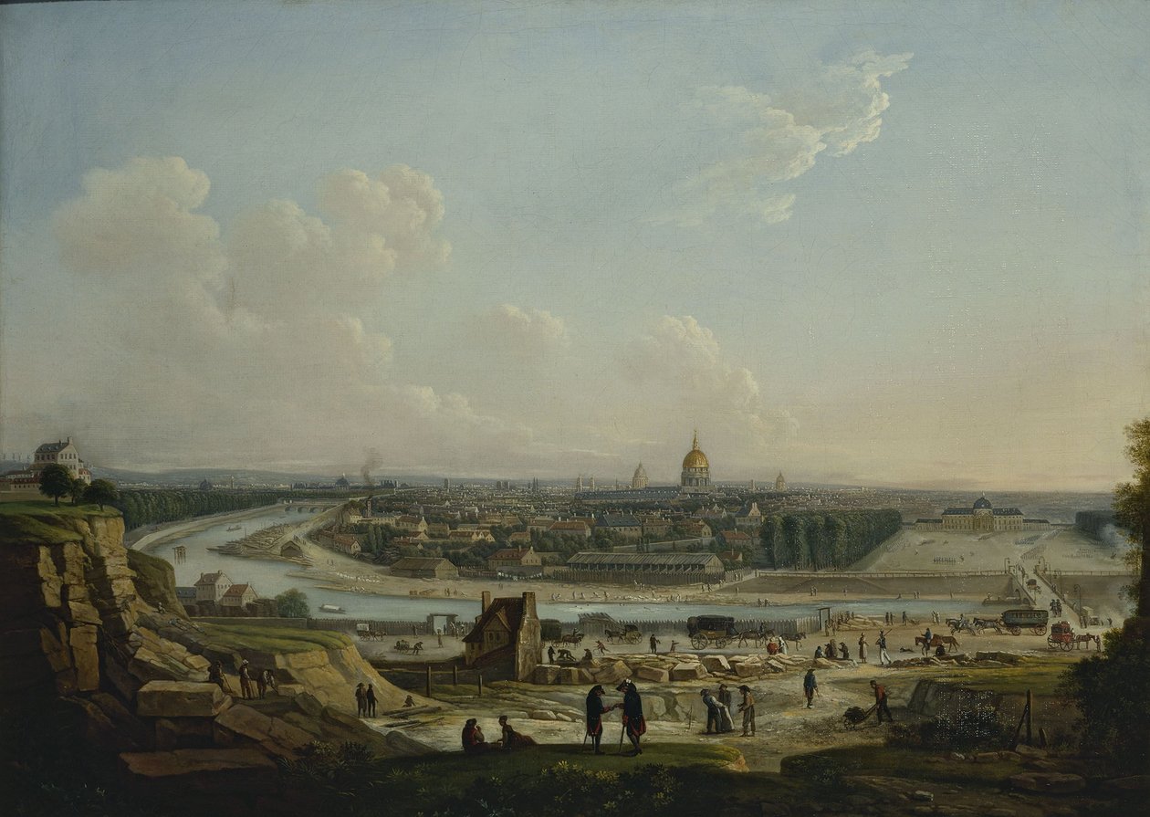 General View of Paris, Taken from the Hill of Chaillot, in 1818 by Seyfert