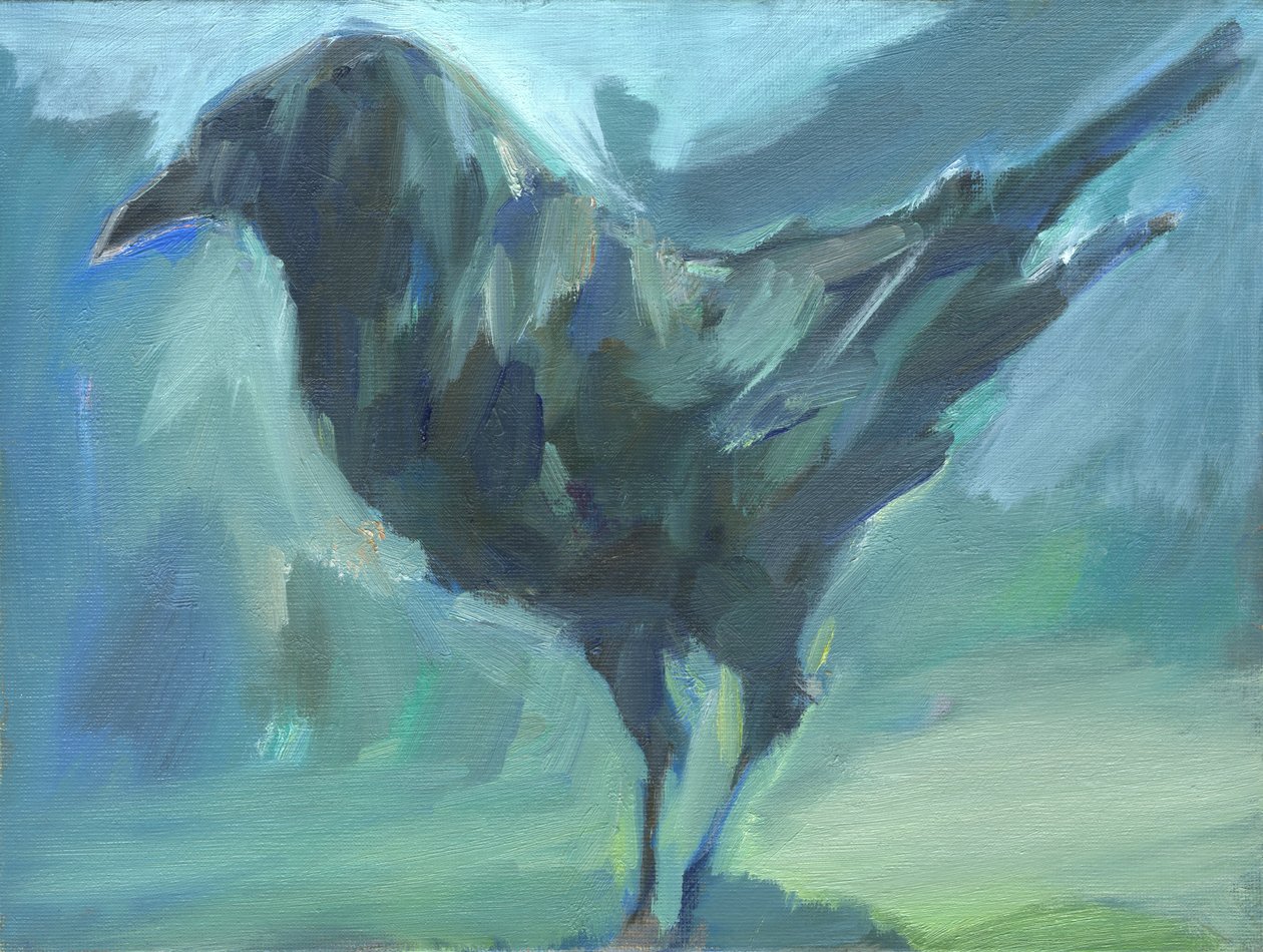 Walking Green Crow, 2024 by Shaun Carey