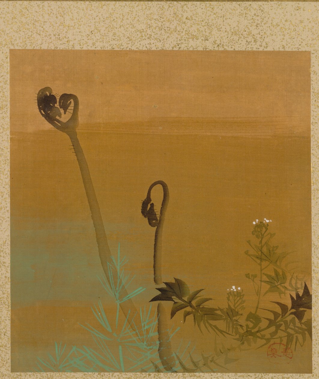 Leaf from Album of Seasonal Themes: Birds in Snow by Shibata Zeshin